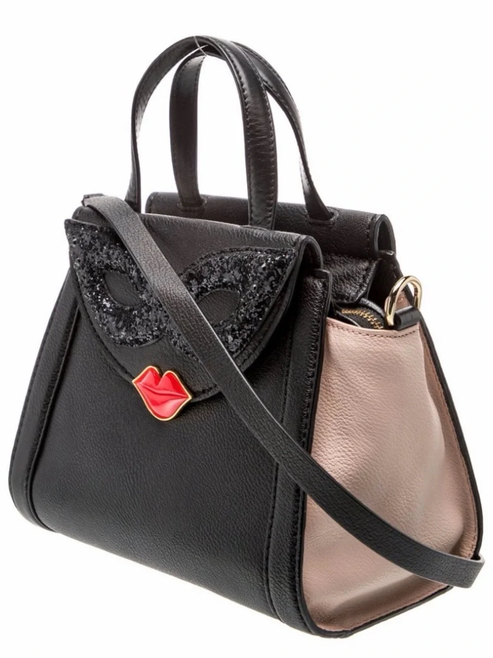 Kate Spade Dress The Part Masquerade Mask Lip Satchel Crossbody